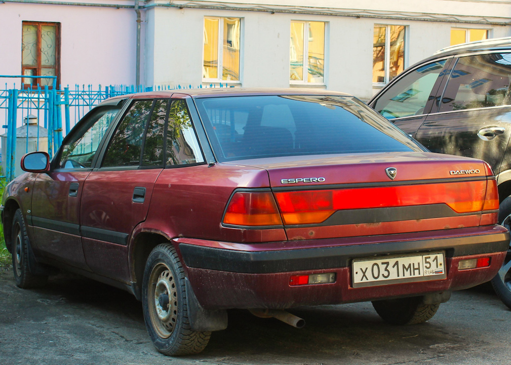 Мурманская область, № Х 031 МН 51 — Daewoo Espero '90-99