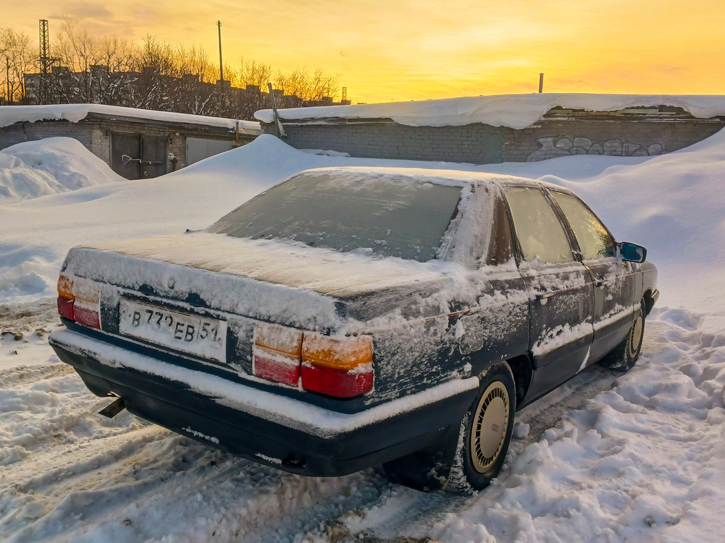 Мурманская область, № В 732 ЕВ 51 — Audi 100 (C3) '82-91