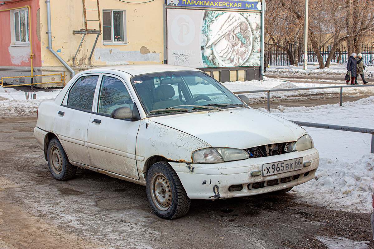 Свердловская область, № Х 965 ВК 66 — Kia Avella (WB) '94-00