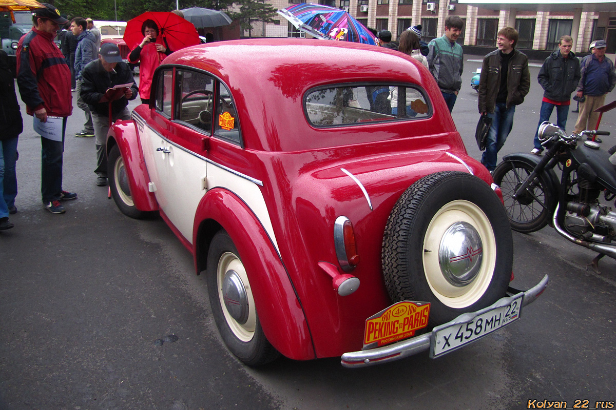 Алтайский край, № Х 458 МН 22 — Москвич-401-420 '54-56; Алтайский край — Ночь музеев. Барнаул 2012 г.