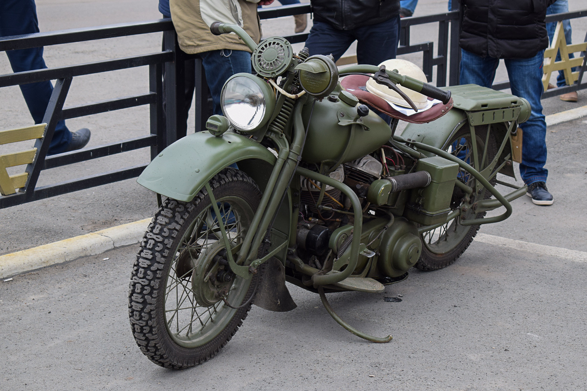 Алтайский край, № 0727 АЛД — Harley-Davidson WLA '40-52; Алтайский край — День Победы. Барнаул. 2018 г.