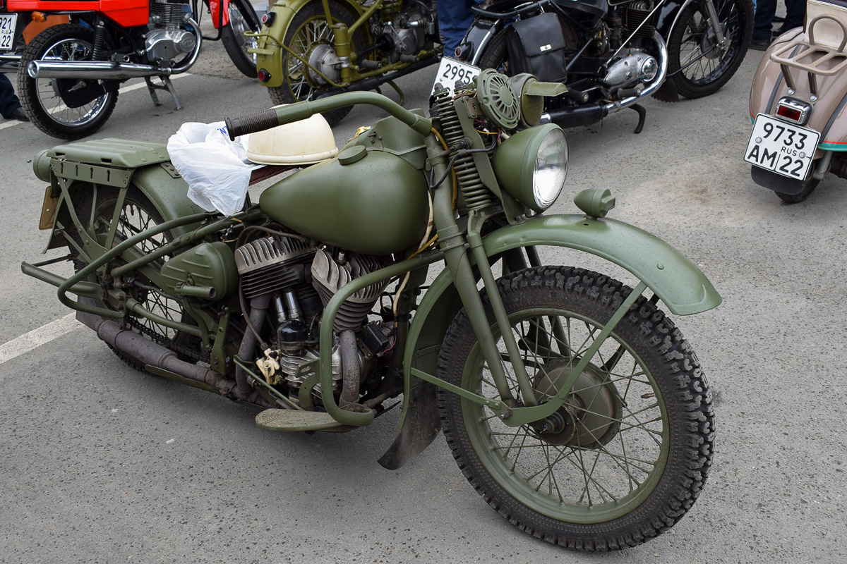 Алтайский край, № 0727 АЛД — Harley-Davidson WLA '40-52; Алтайский край — День Победы. Барнаул. 2018 г.