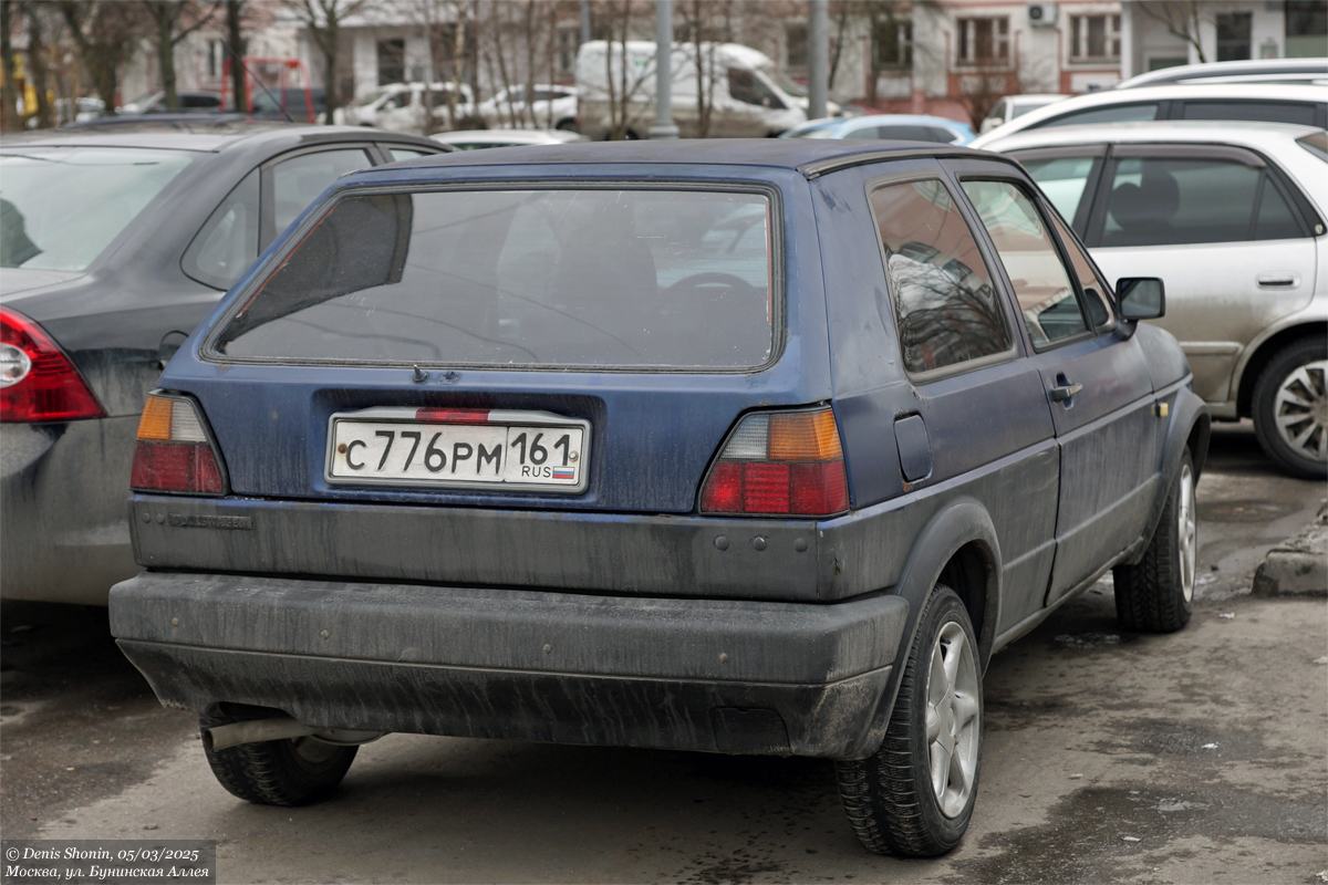 Ростовская область, № С 776 РМ 161 — Volkswagen Golf (Typ 19) '83-92