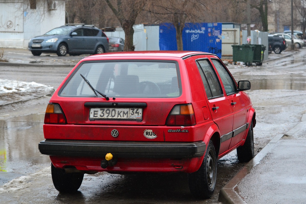 Волгоградская область, № Е 390 КМ 34 — Volkswagen Golf (Typ 19) '83-92