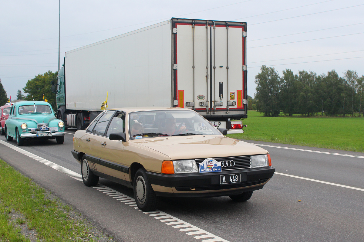 Эстония, № A 448 — Audi 100 (C3) '82-91; Литва — Baltijos kelias 35