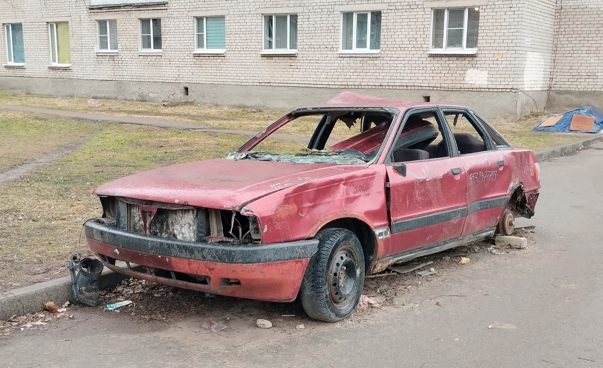 Псковская область, № (60) Б/Н 0056 — Audi 80 (B3) '86-91; Транспортные средства без номеров (Псковская область)