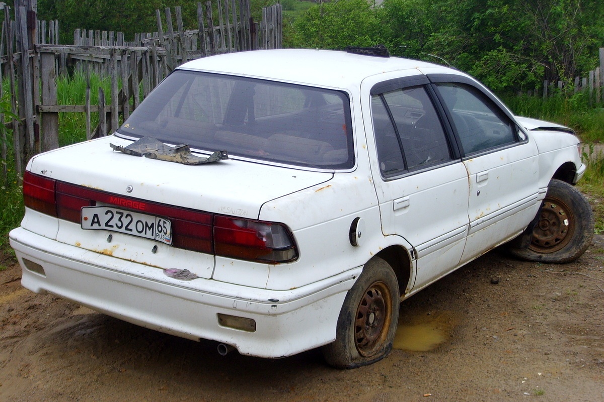 Сахалинская область, № А 232 ОМ 65 — Mitsubishi Mirage (3G) '87-91