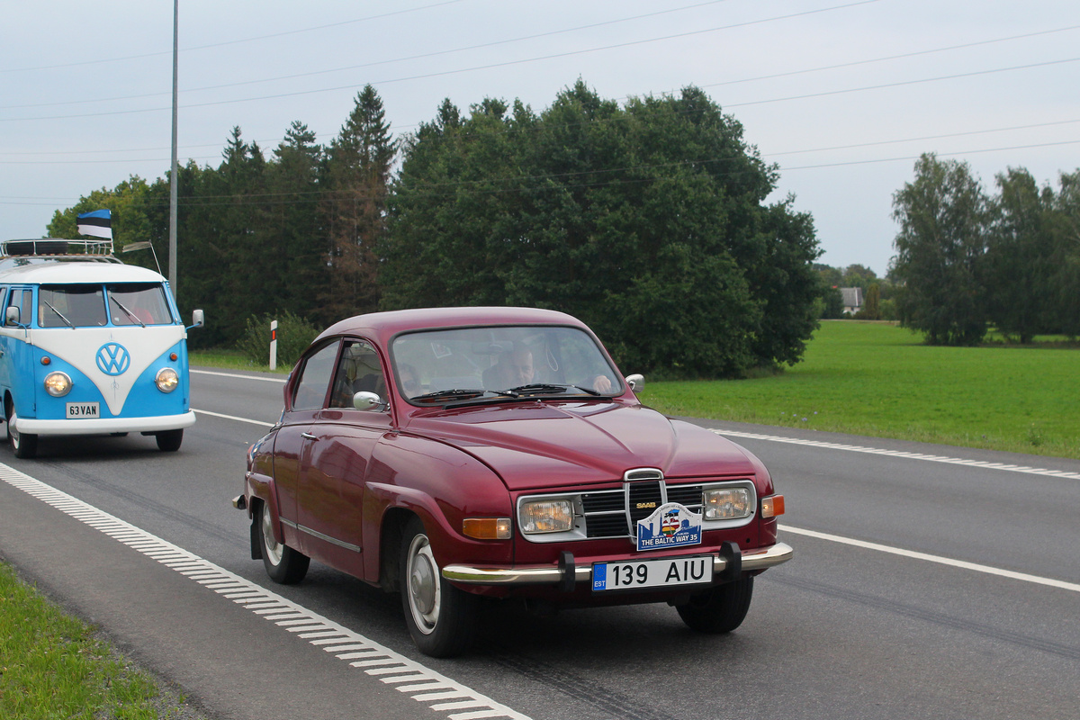 Эстония, № 139 AIU — Saab 96 '69-78; Литва — Baltijos kelias 35