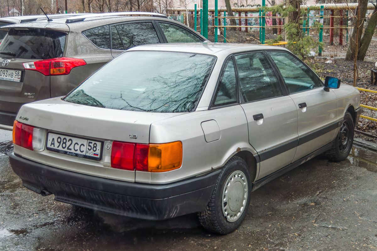 Пензенская область, № А 982 СС 58 — Audi 80 (B3) '86-91