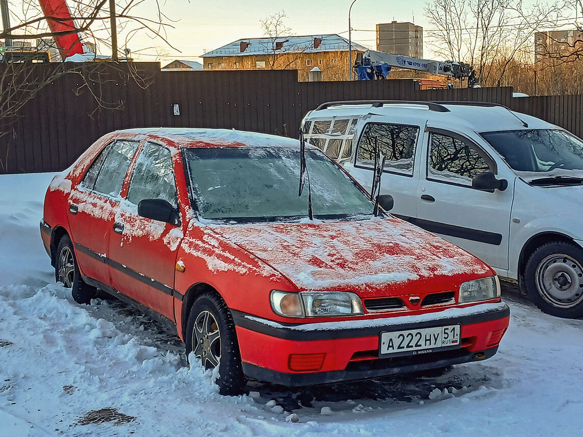 Мурманская область, № А 222 НУ 51 — Nissan Sunny (Y10) '90-00