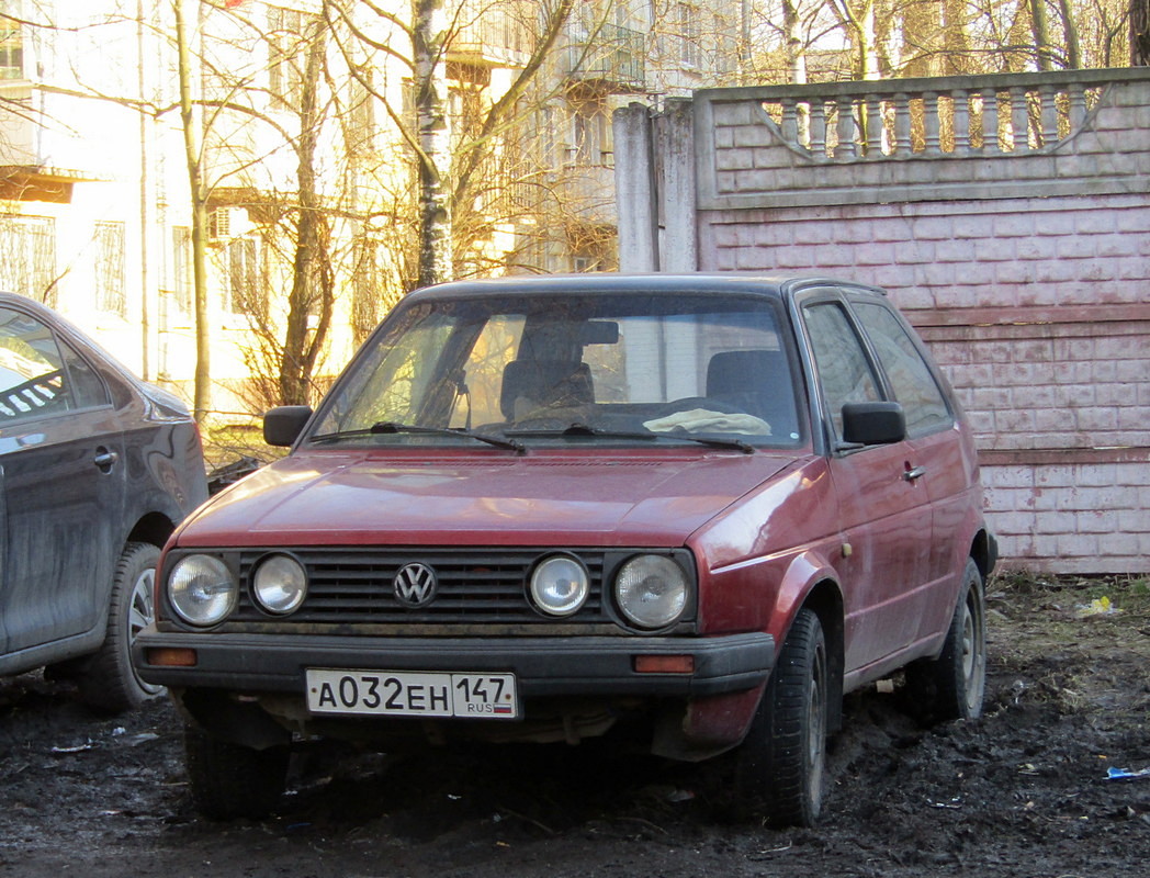 Ленинградская область, № А 032 ЕН 147 — Volkswagen Golf (Typ 19) '83-92