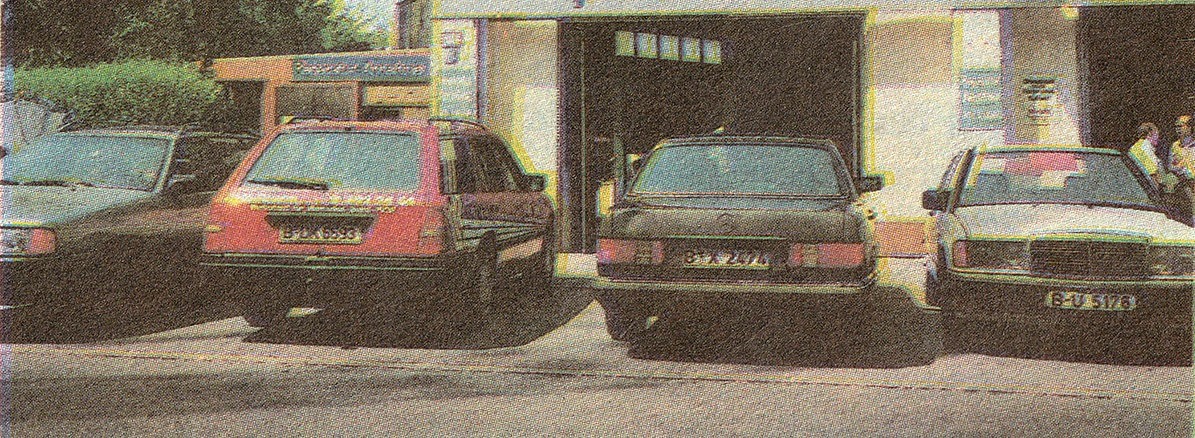 Германия, № B-DK 5593 — Mercedes-Benz (S124) '86-96; Германия, № B-X 2474 — Mercedes-Benz (W126) '79-91; Германия, № B-U 5176 — Mercedes-Benz 190 (W201) '82-93; Германия — Федеративная республика Германия (1990-2000)