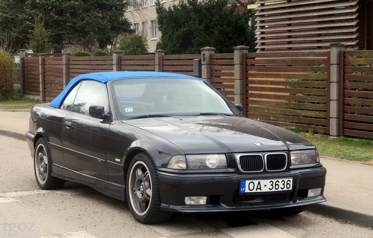 Латвия, № OA-3636 — BMW 3 Series Cabrio (E36) '93-00