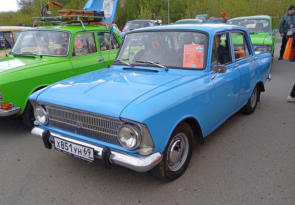 Тверская область, № Х 851 УН 69 — Москвич-412ИЭ (Иж) '70-82; Тверская область — Открытие сезона 2025 Ретро-клуба Калинин