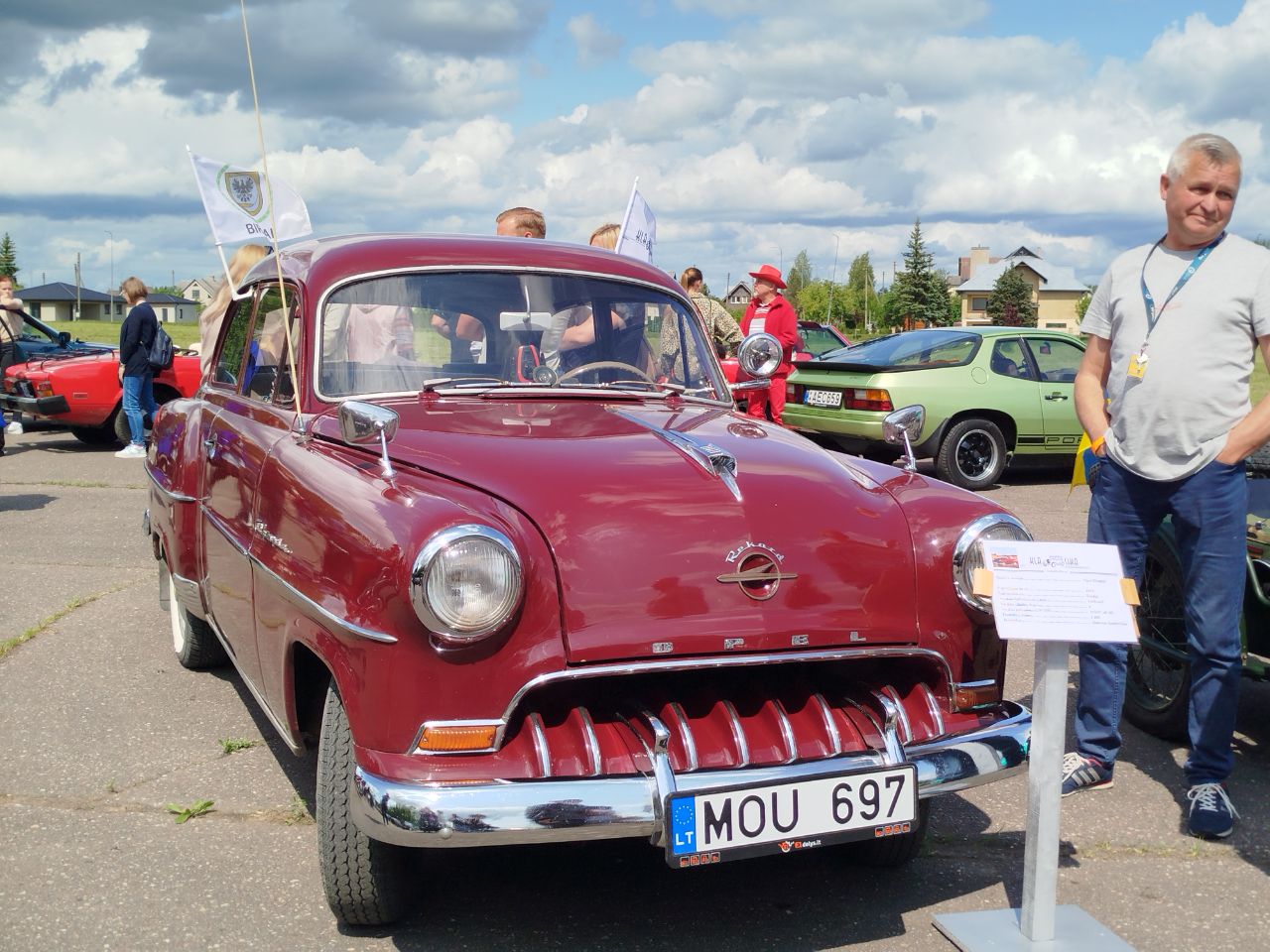 Литва, № MOU 697 — Opel Olympia Rekord '53-57; Литва — Retro Car Show Širvintos 2025