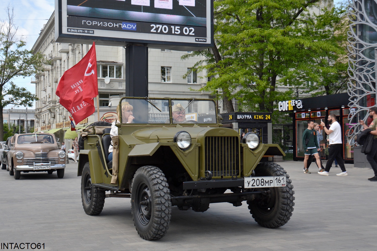 Ростовская область, № У 208 МР 161 — ГАЗ-67Б '44-53; Ростовская область — 9 Мая Ростов-на-Дону 2025 г.