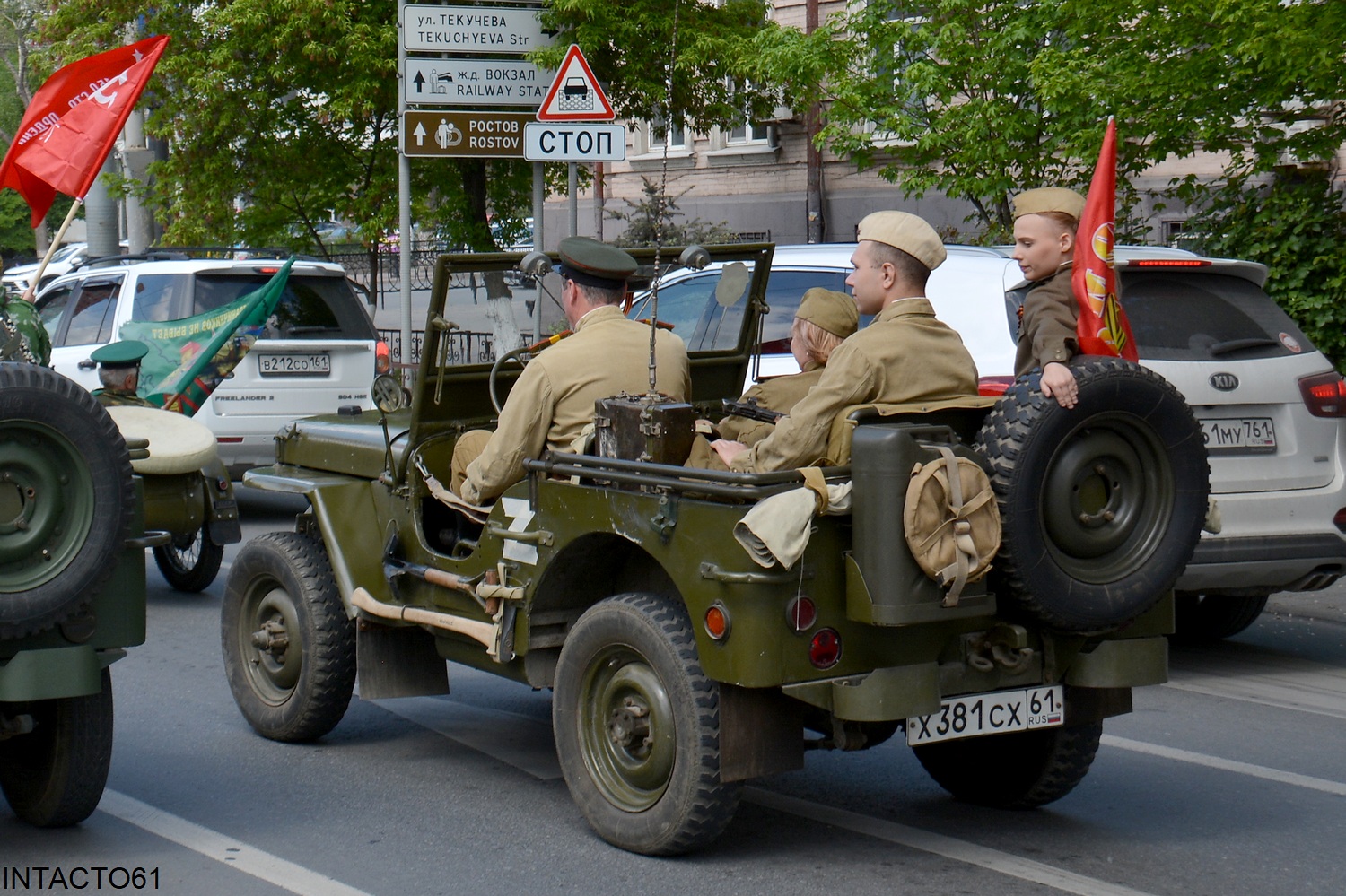 Ростовская область, № Х 381 СХ 61 — Willys MB '41-45; Ростовская область — 9 Мая Ростов-на-Дону 2025 г.