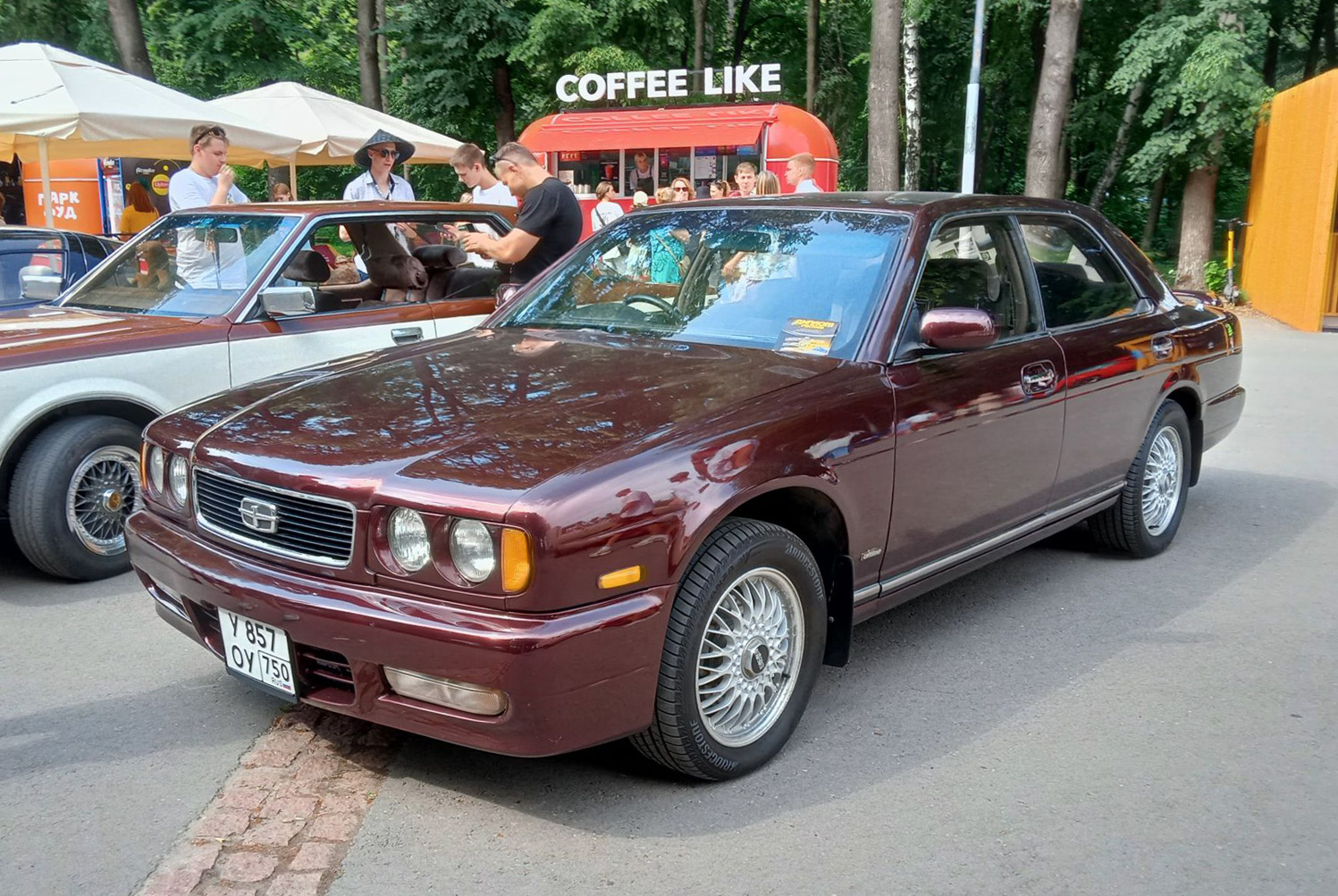 Московская область, № У 857 ОУ 750 — Nissan Gloria (Y32) '91-95; Рязанская область — 12-й ретро-фестиваль "Машина Времени", 12 июля 2025 г.
