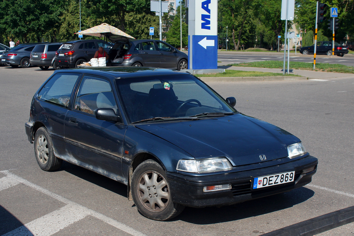 Литва, № DEZ 869 — Honda Civic (4G) '87-91