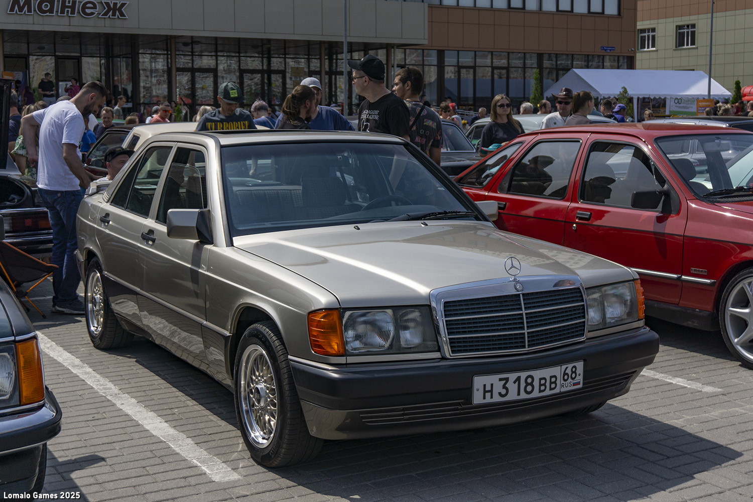 Тамбовская область, № Н 318 ВВ 68 — Mercedes-Benz 190 (W201) '82-93; Тамбовская область — Фестиваль легендарной техники 2025