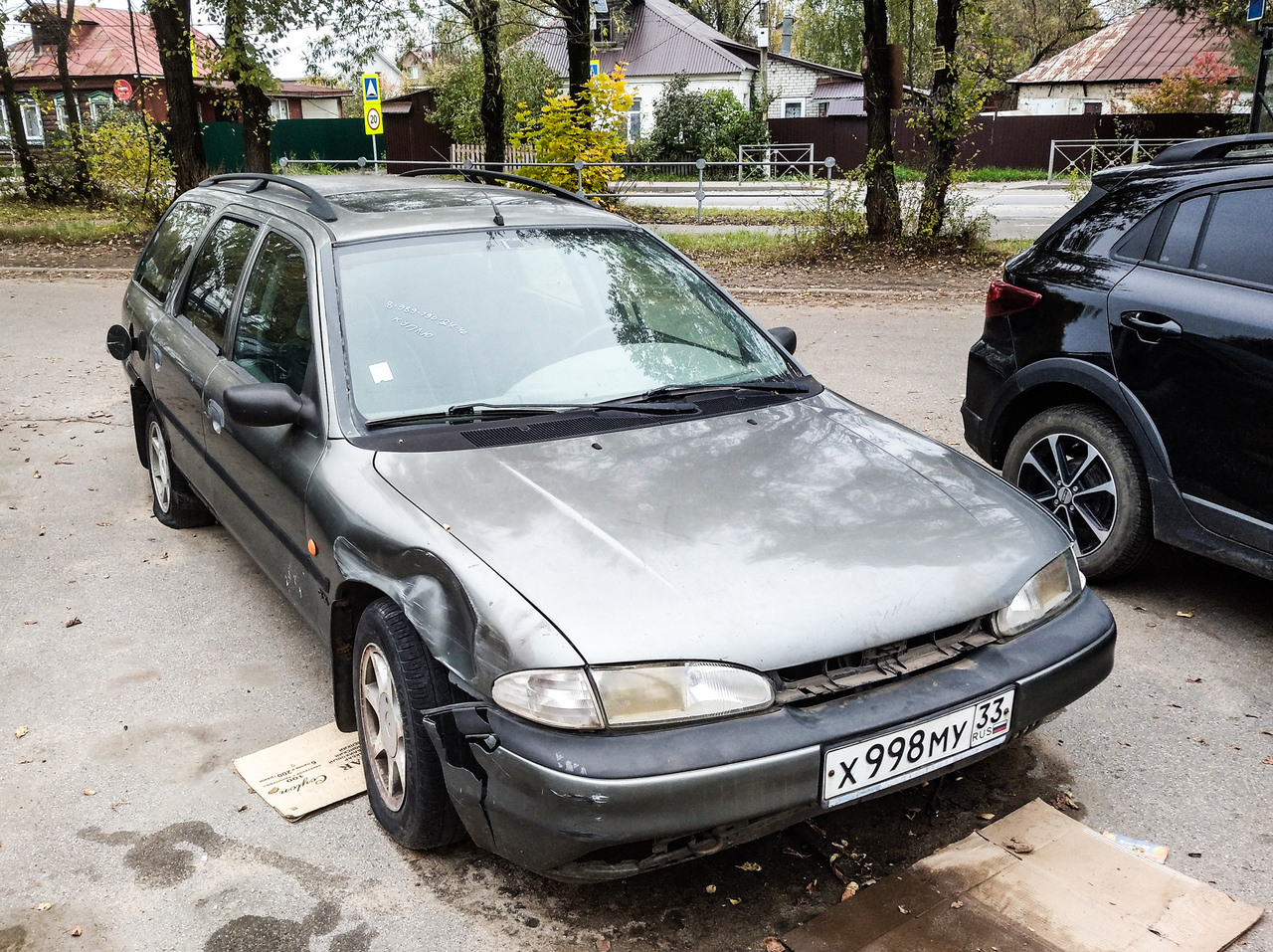 Владимирская область, № Х 998 МУ 33 — Ford Mondeo (1G) '92-96