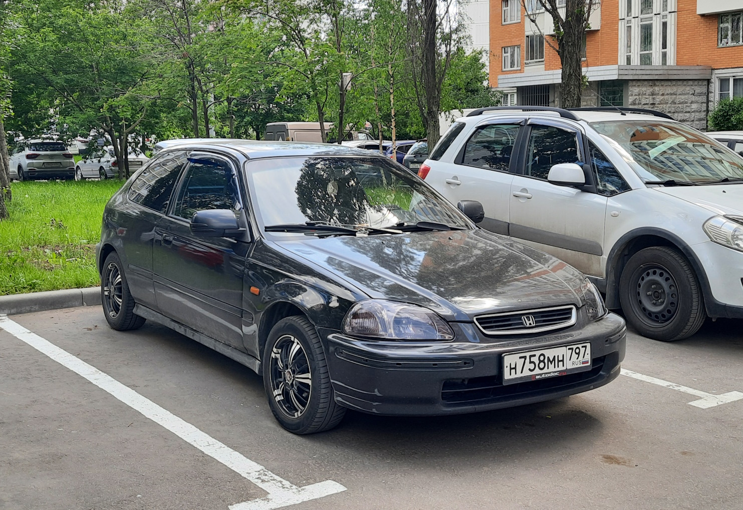 Москва, № Н 758 МН 797 — Honda Civic (6G) '95-98