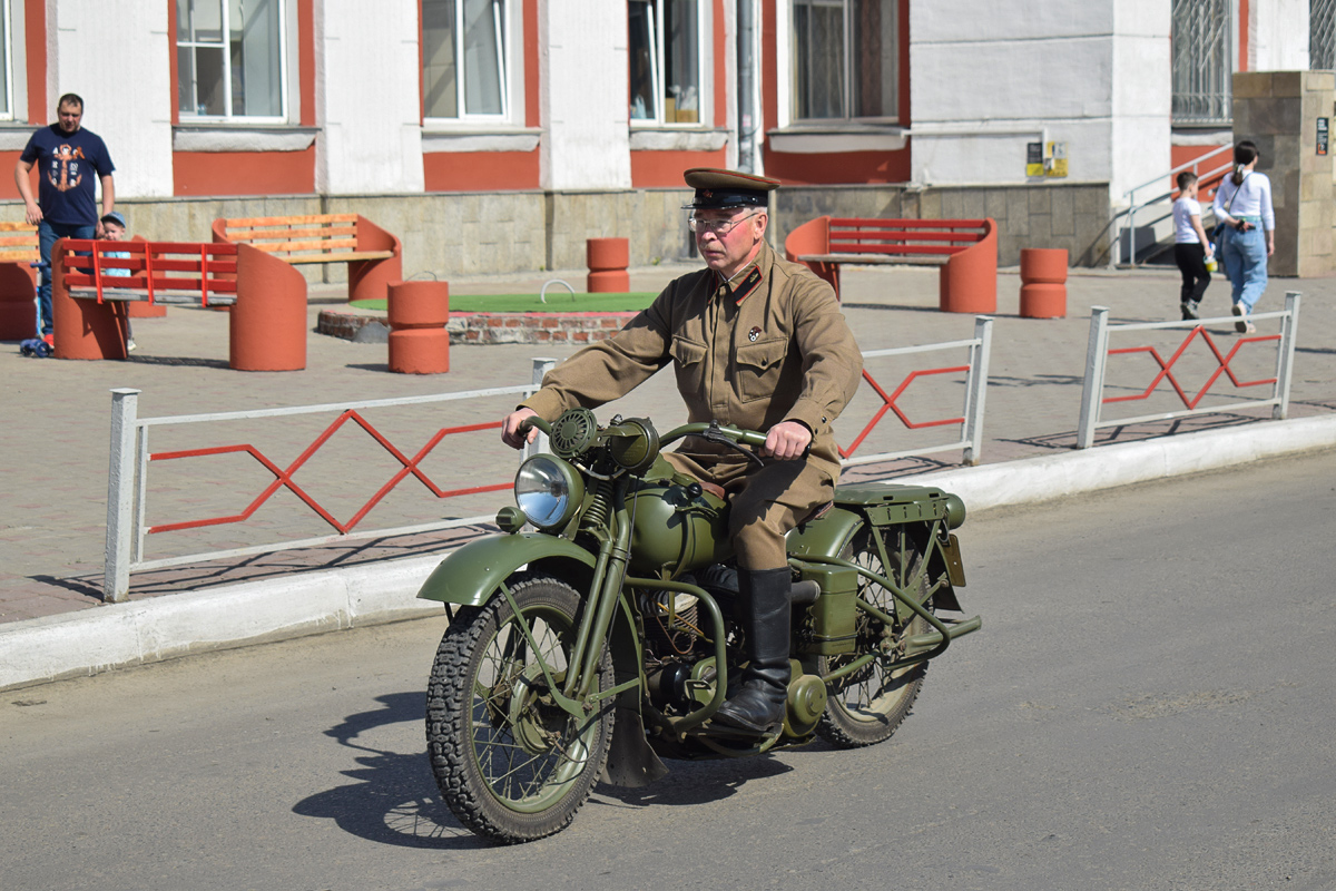 Алтайский край, № 0727 АЛД — Harley-Davidson WLA '40-52; Алтайский край — День Победы. Барнаул. 2025 г.