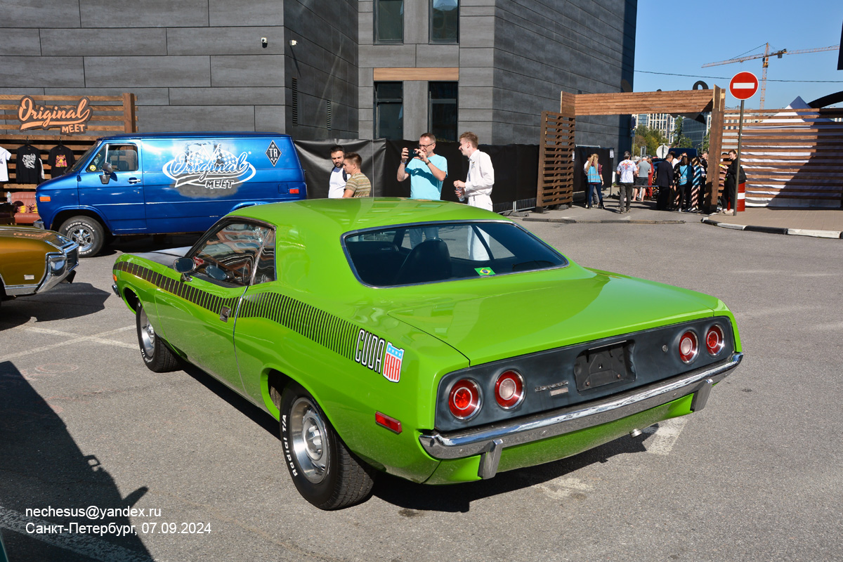 Санкт-Петербург, № (78) Б/Н 0312 — Plymouth Barracuda (3G) '70-74; Санкт-Петербург — Ежегодная выставка классических и кастомных автомобилей и мотоциклов "Original Meet"