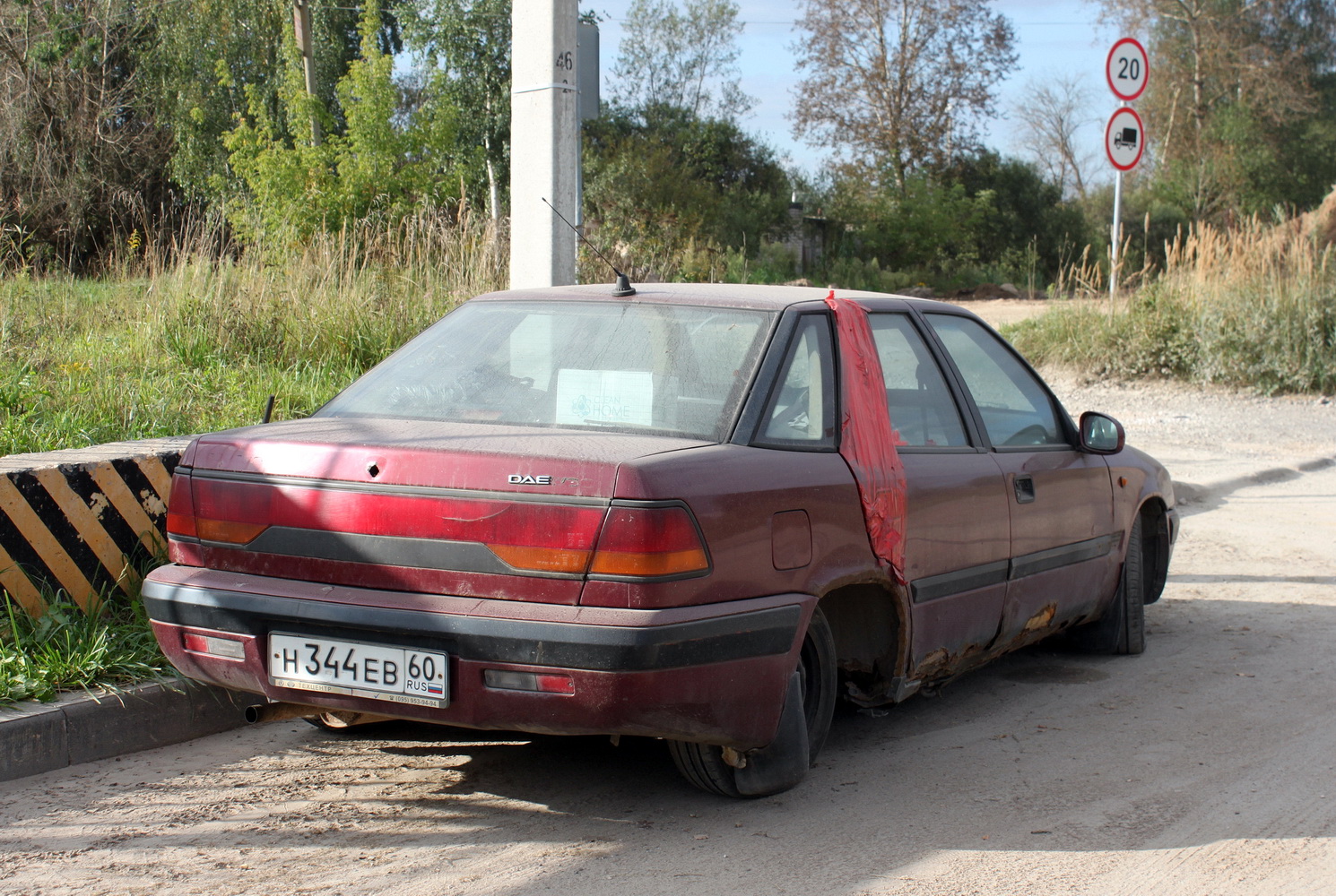 Псковская область, № Н 344 ЕВ 60 — Daewoo Espero '90-99