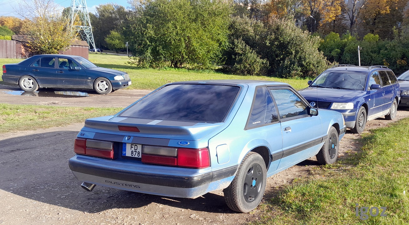 Латвия, № FD-878 — Ford Mustang (3G) '79-93