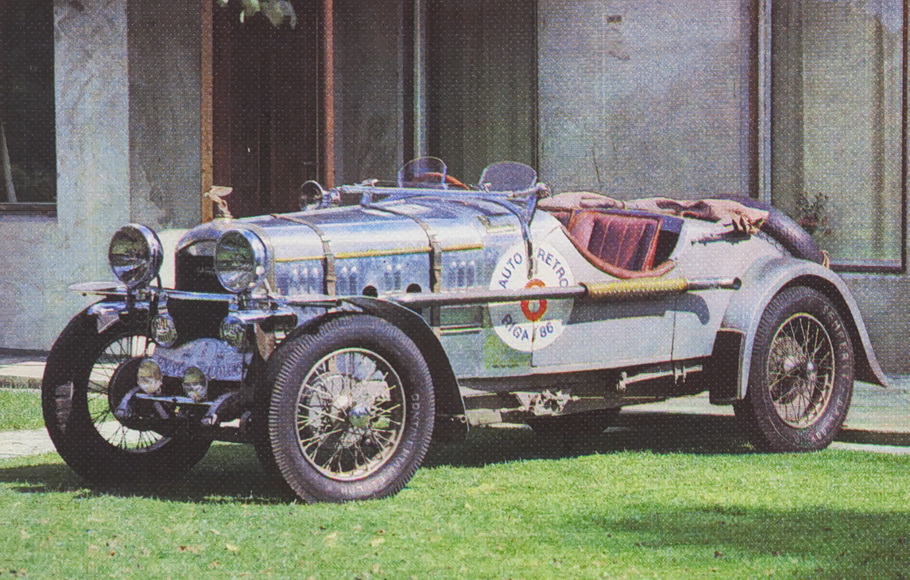 Латвия, № (LV) Б/Н 0028 — Amilcar CGSS '26-29; Латвия — Комплект открыток "Ретро-автомобили", изд. "Планета", 1988-1989 гг.