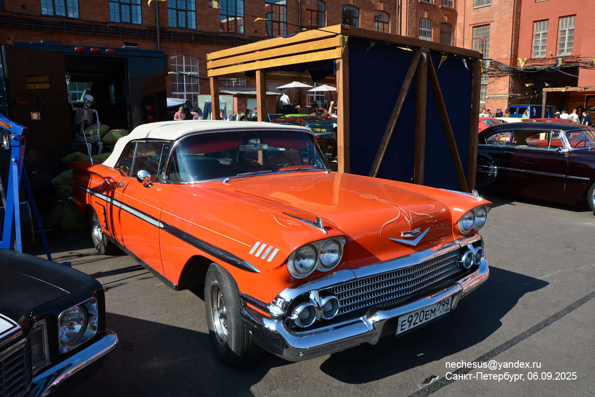 Москва, № Е 920 ЕМ 799 — Chevrolet Impala (1G) '58; Санкт-Петербург — Ежегодная выставка классических и кастомных автомобилей и мотоциклов "Original Meet"