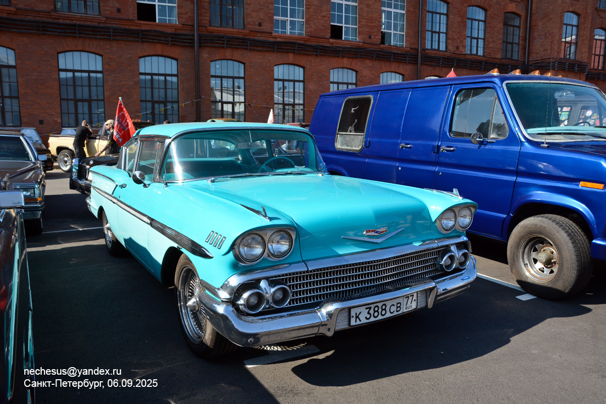 Москва, № К 388 СВ 77 — Chevrolet Impala (1G) '58; Санкт-Петербург — Ежегодная выставка классических и кастомных автомобилей и мотоциклов "Original Meet"