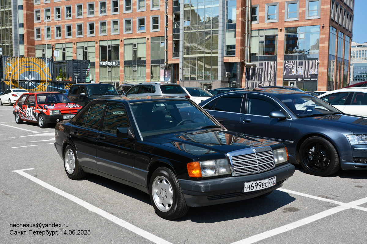 Москва, № Н 699 ВС 777 — Mercedes-Benz 190 (W201) '82-93; Санкт-Петербург — Встречи владельцев интересных автомобилей Cars & Coffee