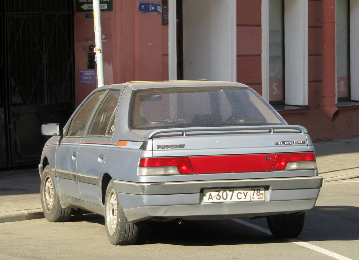 Санкт-Петербург, № А 307 СУ 78 — Peugeot 405 '87-93