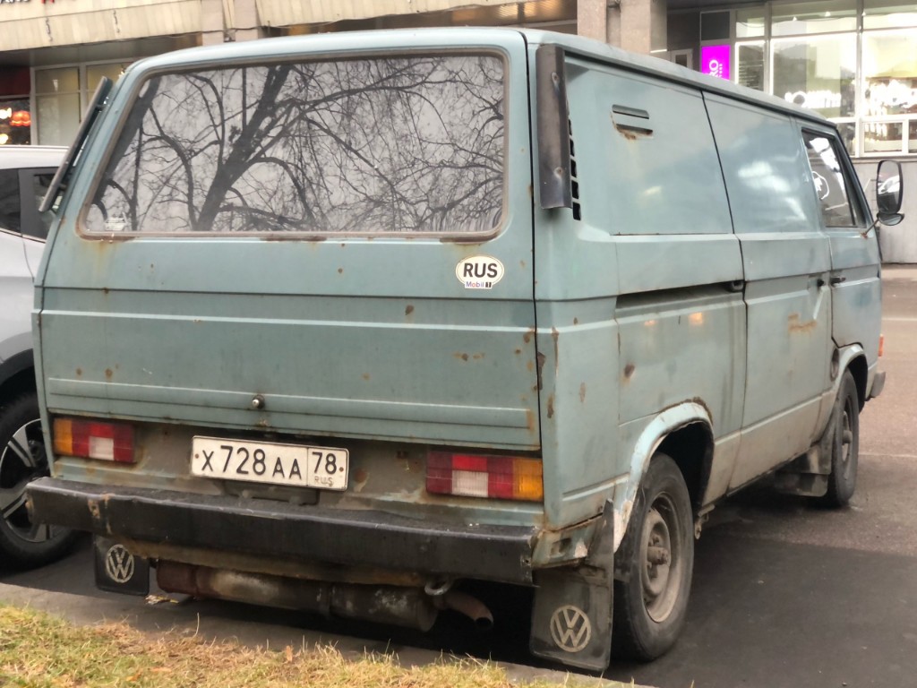 Санкт-Петербург, № Х 728 АА 78 — Volkswagen (T3) Kastenwagen '79-92