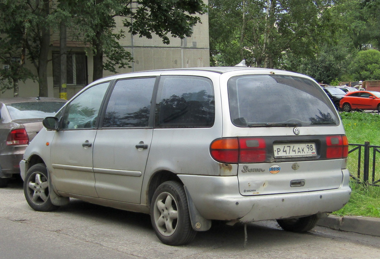 Санкт-Петербург, № Р 474 АК 98 — Volkswagen Sharan (7M) '95-00