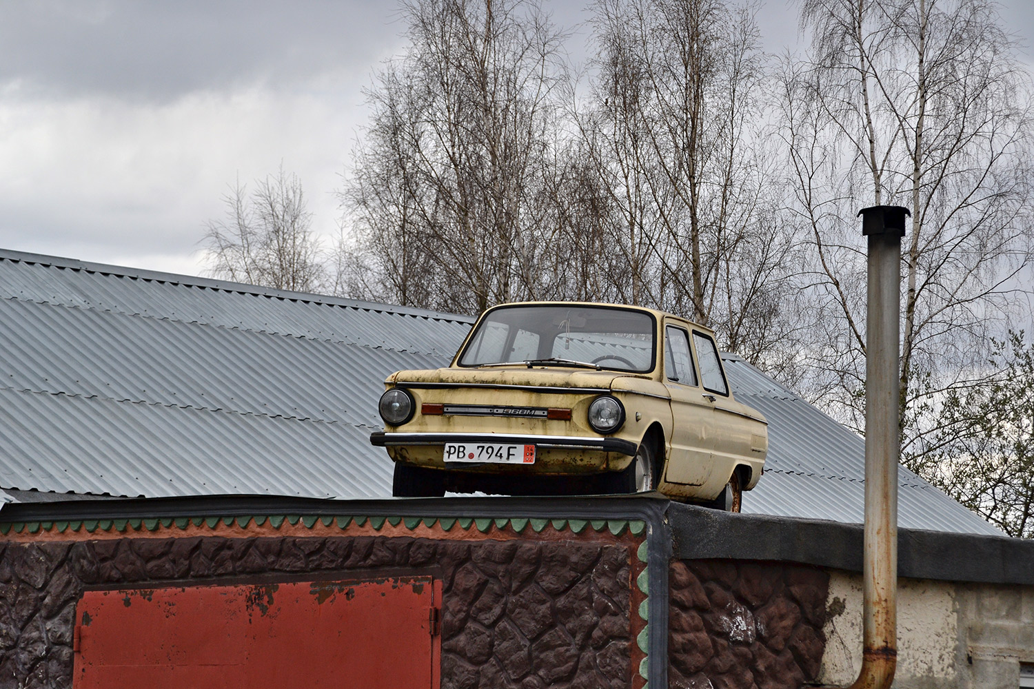 Калужская область, № PB 794 F — ЗАЗ-968М Запорожец '79-94; Техника на постаментах, памятники (Калужская область)