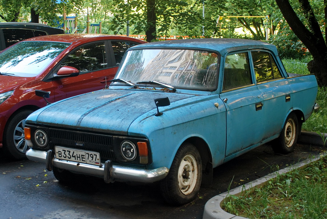 Москва, № В 334 НЕ 797 — Москвич-412ИЭ-028 (Иж) '82-01