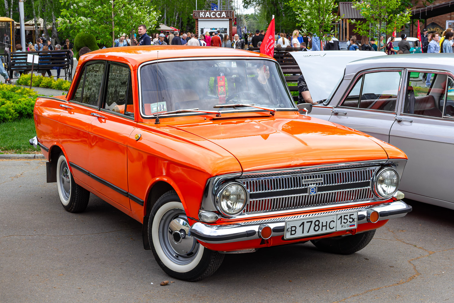 Омская область, № В 178 НС 155 — Москвич-412ИЭ (Иж) '70-82; Омская область — Выставка 9 мая 2026 г.