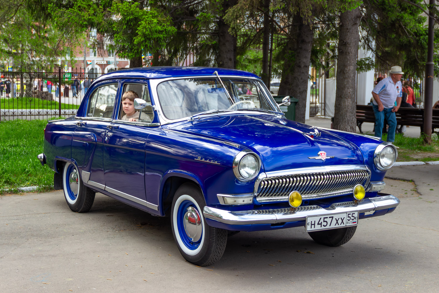 Омская область, № Н 457 ХХ 55 — ГАЗ-21УС Волга '65-70; Омская область — Выставка 9 мая 2026 г.
