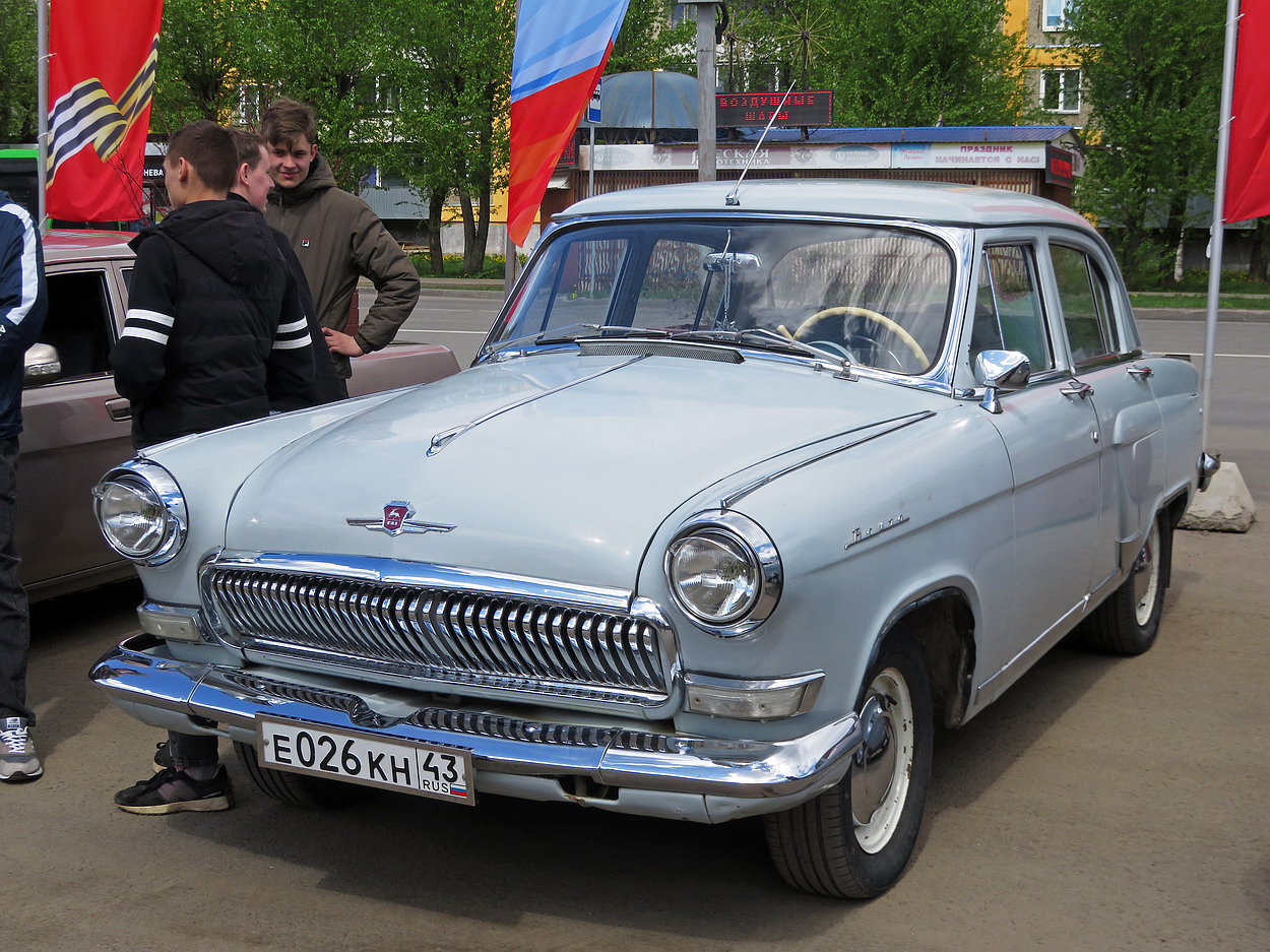Кировская область, № Е 026 КН 43 — ГАЗ-21УС Волга '65-70; Кировская область — Выставка ретро-автомобилей в Кирове в честь Дня Победы 9 мая 2026 года
