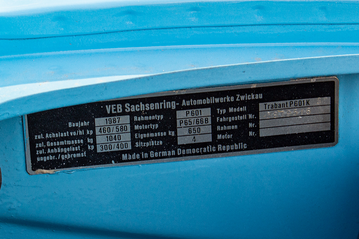 Воронежская область, № А 601 ВА 36 — Trabant 601 (P601) '63-89