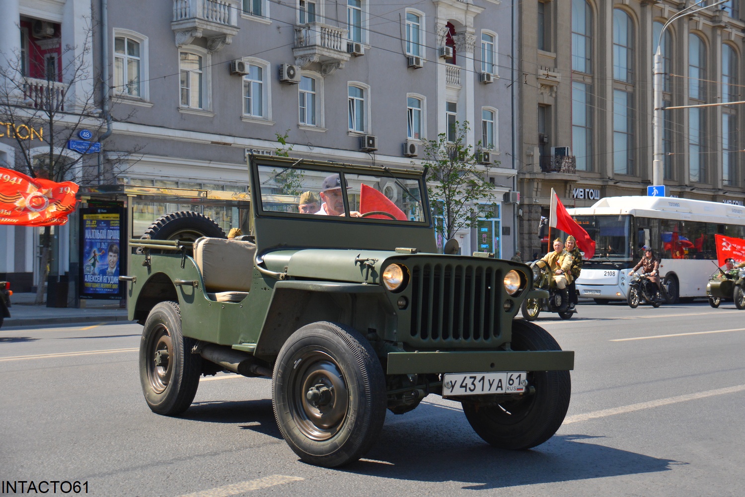 Ростовская область, № У 431 УА 61 — Willys MB '41-45; Ростовская область — 9 Мая Ростов-на-Дону 2026 г.