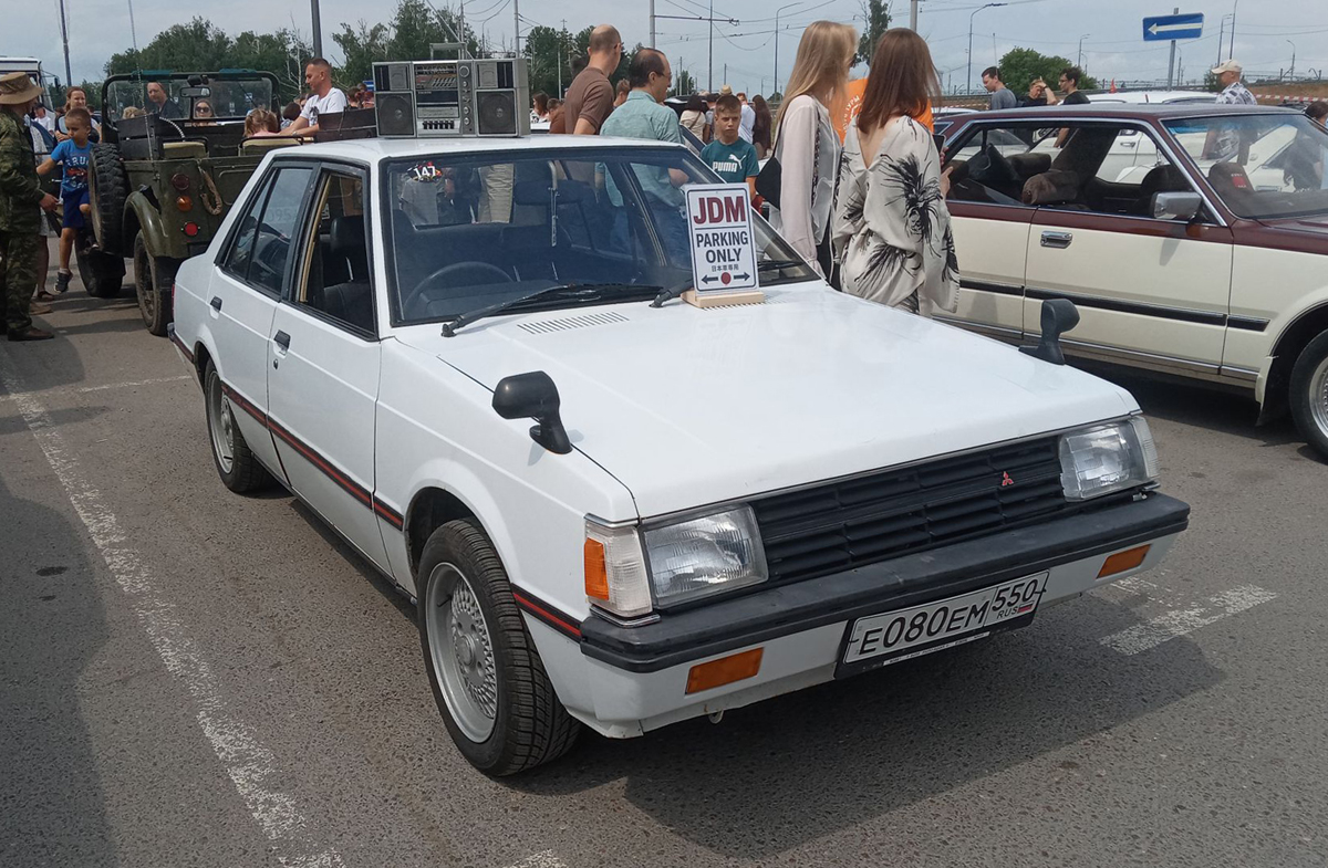 Московская область, № Е 080 ЕМ 550 — Mitsubishi Lancer (2G) '79-87; Рязанская область — 13-й ретро-фестиваль "Машина Времени", 4 июля 2026 г.