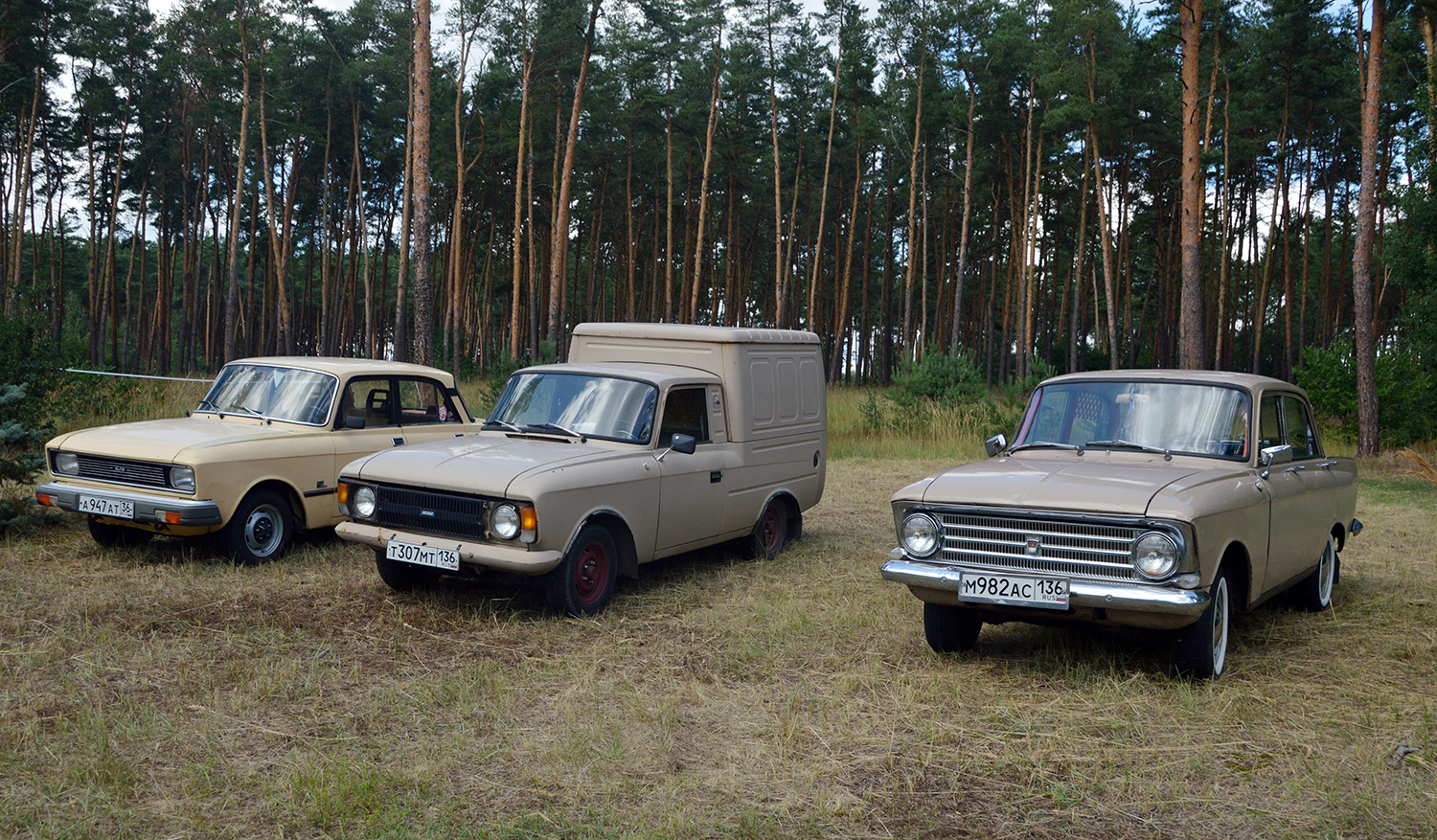 Воронежская область, № Т 307 МТ 136 — Иж-2715-01 '82-01; Воронежская область, № М 982 АС 136 — Москвич-408 '64-69