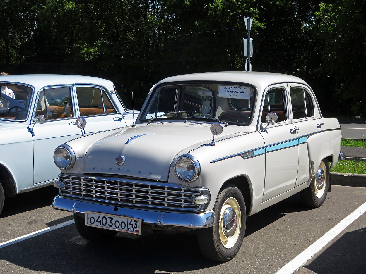 Кировская область, № О 403 ОО 43 — Москвич-403ИЭ '63-65; Кировская область — Выставка ретро-автомобилей в Кирове 18 июля 2026 года