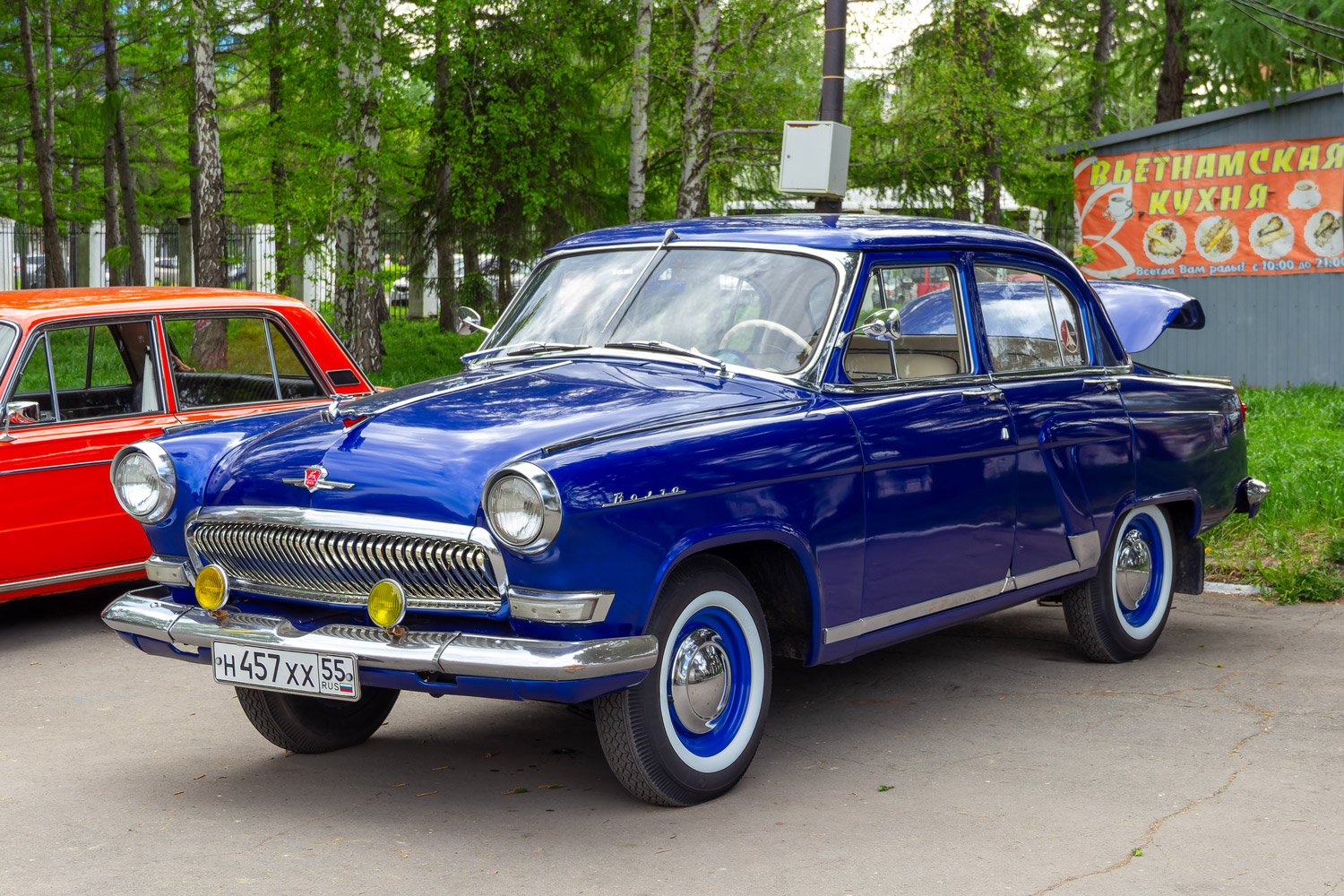 Омская область, № Н 457 ХХ 55 — ГАЗ-21УС Волга '65-70; Омская область — Выставка 9 мая 2026 г.