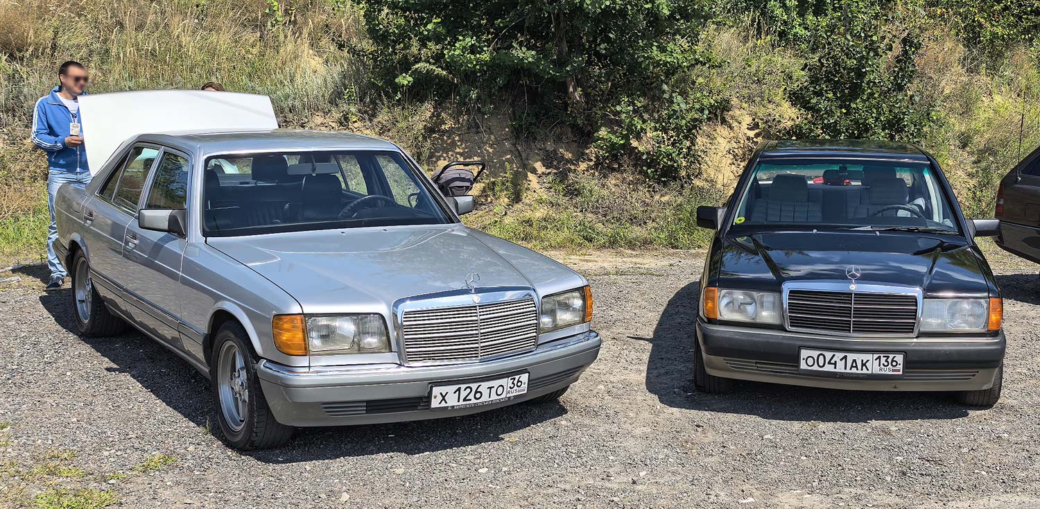 Воронежская область, № Х 126 ТО 36 — Mercedes-Benz (W126) '79-91; Воронежская область, № О 041 АК  136 — Mercedes-Benz 190 (W201) '82-93; Воронежская область — Фестиваль "Автоистория Черноземья"