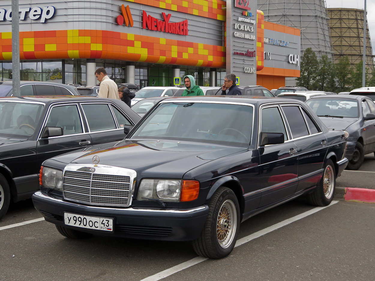 Кировская область, № У 990 ОС 43 — Mercedes-Benz (W126) '79-91; Кировская область — Выставка ретро-автомобилей в Кирове 29 августа 2026 года